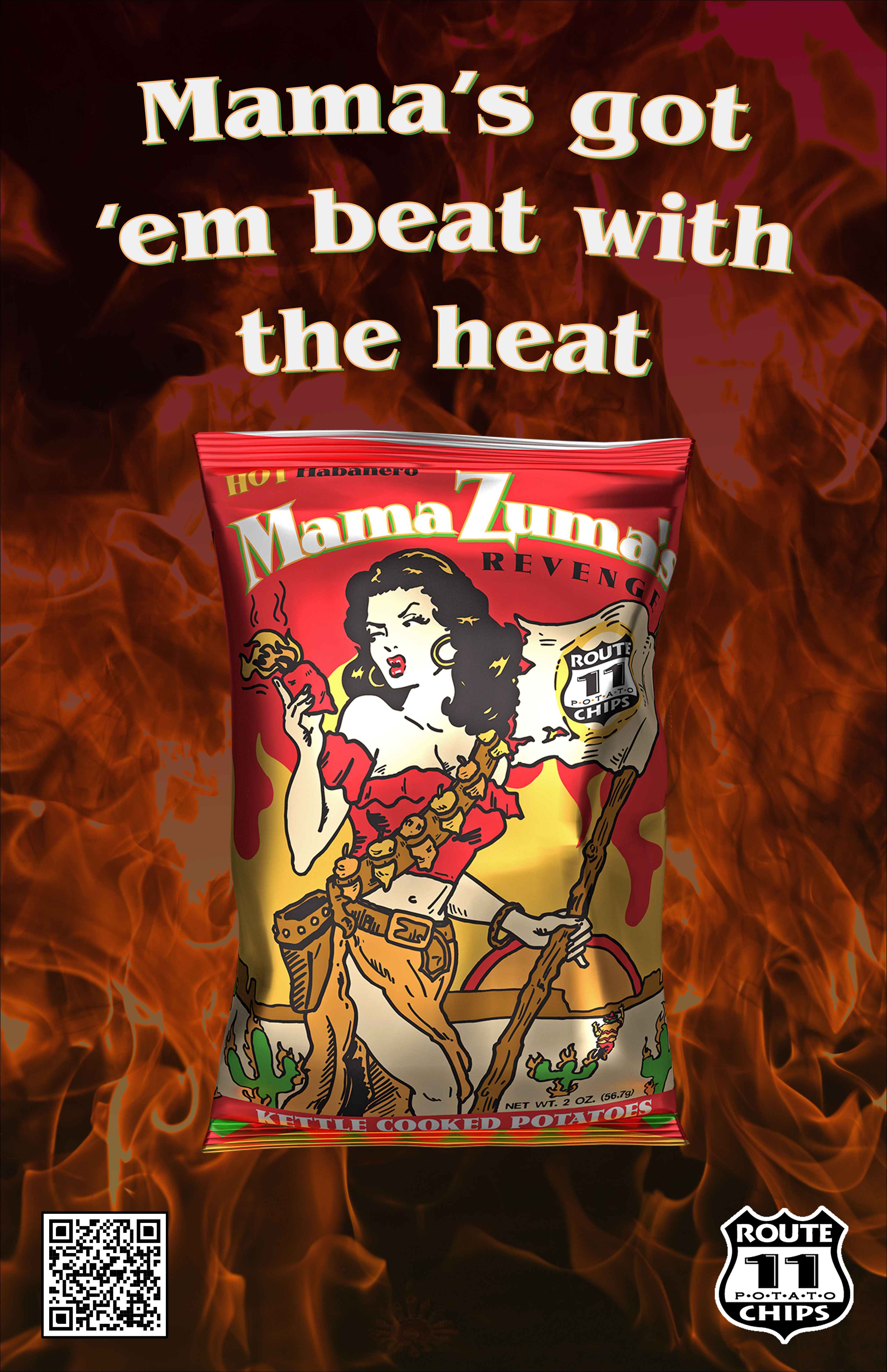 Mama Zuma's Revenge POP poster — Mama's got 'em beat with the heat